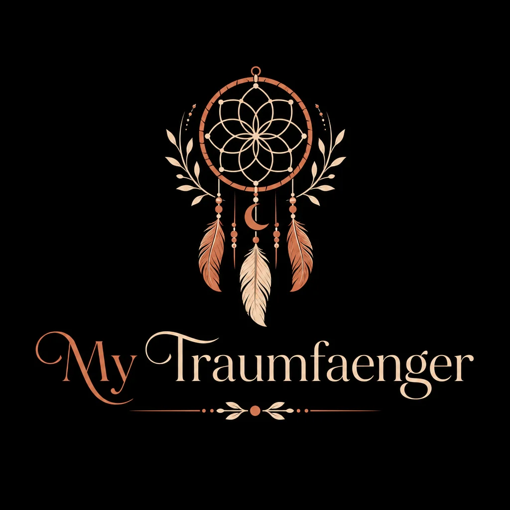 My Traumfaenger Logo auf schwarzem Hintergrund für traumfänger