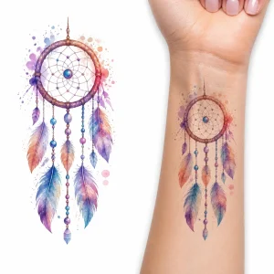 Aquarell Tattoo Traumfänger 1