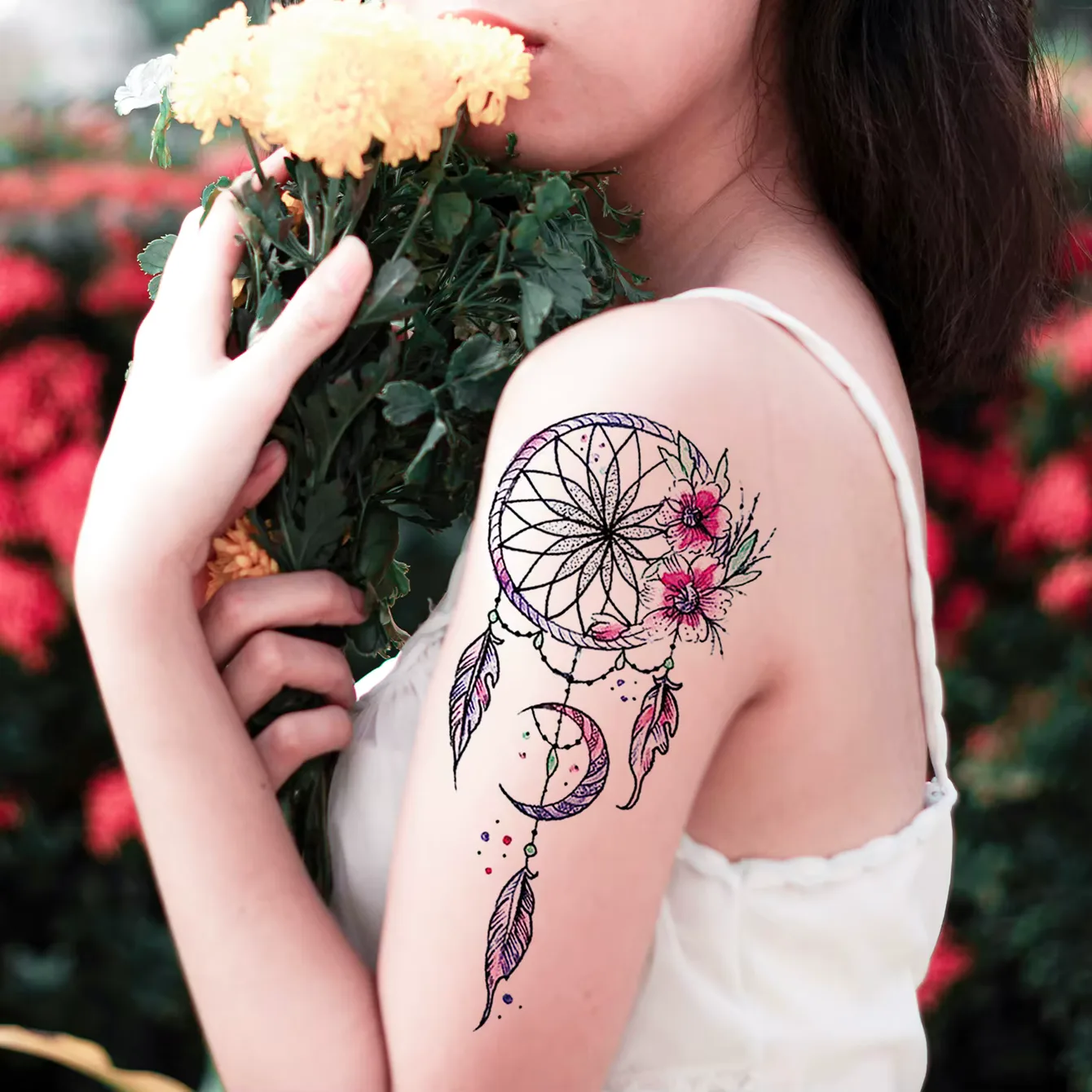 Traumfänger Oberschenkel Tattoo 3