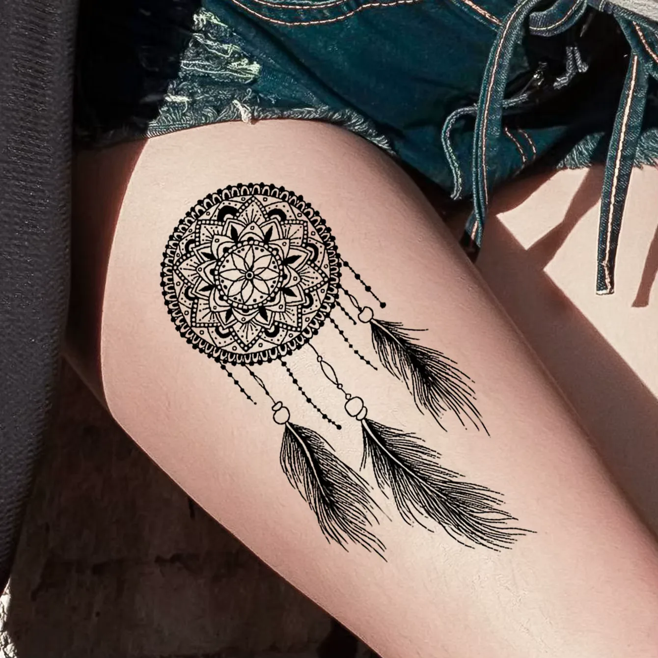 Traumfänger Oberschenkel Tattoo 4