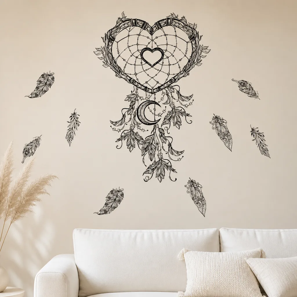 Wandtattoo Schlafzimmer Traumfänger 1