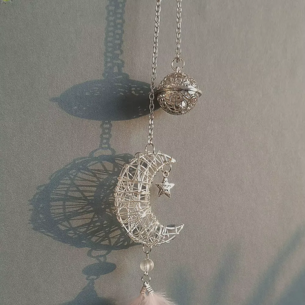 Traumfänger Weiß Rosa 3